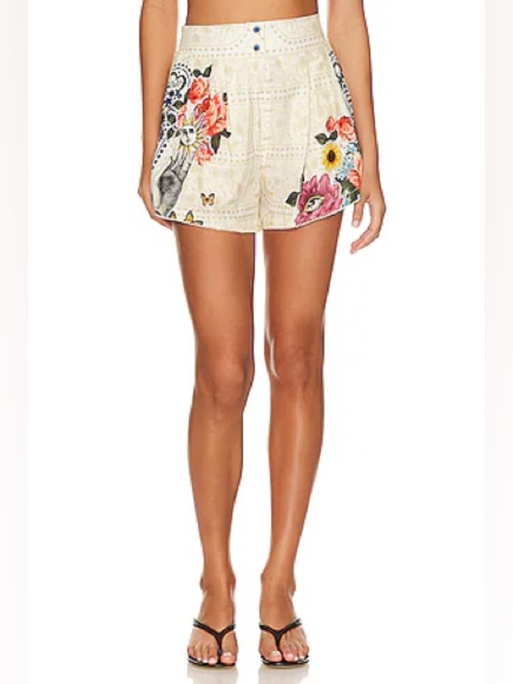 Agua Bendita Nalia Embellished Shorts Size Medium